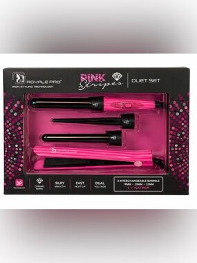 Royale Pro Pink Stripes Duet Set - Pink and Black